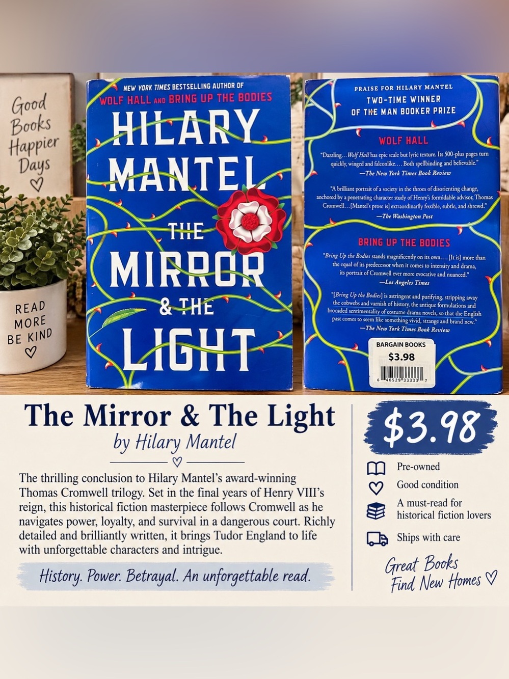 Hilary Mantel the mirror and the light book